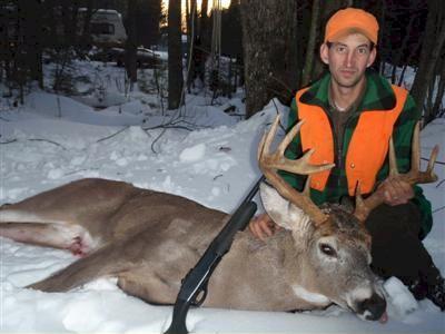 Whitetail deer hunt in Maine